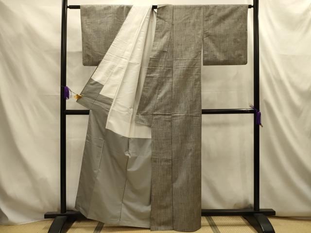 平和屋着物■上質な紬　霞文　正絹　逸品　AABL4903sx