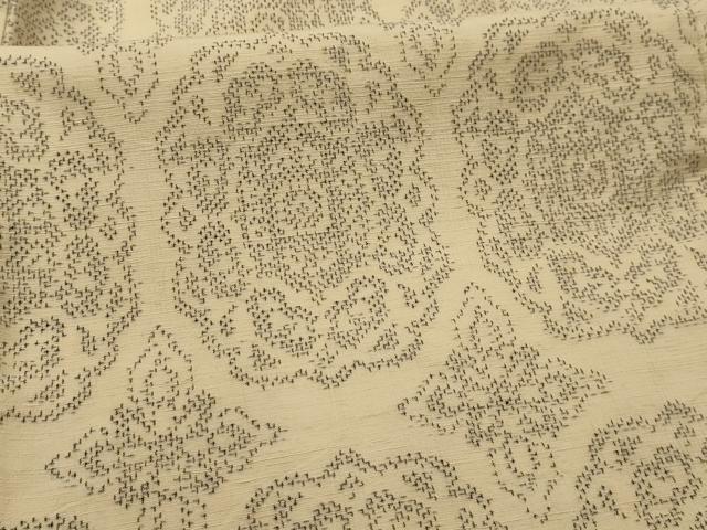 平和屋着物■上質な紬　正倉院花文　正絹　逸品　AABL4907sx