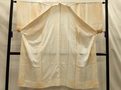 平和屋着物■長襦袢　無双仕立て　貝桶花文　暈し染め　正絹　逸品　AABL4912sx