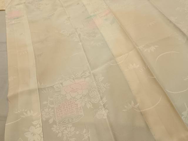 平和屋着物■長襦袢　無双仕立て　貝桶花文　暈し染め　正絹　逸品　AABL4912sx