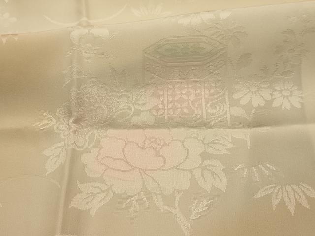 平和屋着物■長襦袢　無双仕立て　貝桶花文　暈し染め　正絹　逸品　AABL4912sx
