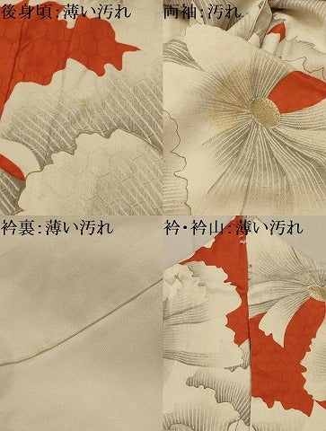 平和屋着物■上質な小紋　舞花文　金彩　正絹　逸品　AABL4917sx