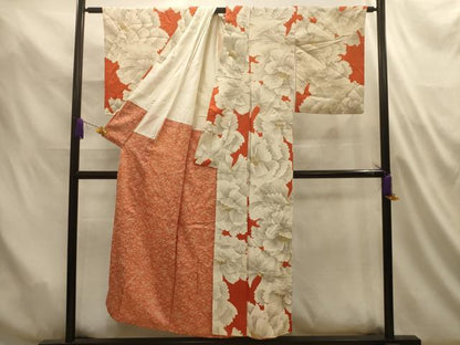 平和屋着物■上質な小紋　舞花文　金彩　正絹　逸品　AABL4917sx