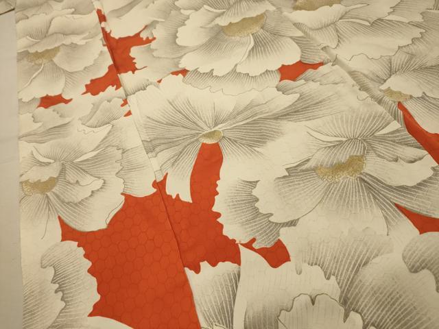 平和屋着物■上質な小紋　舞花文　金彩　正絹　逸品　AABL4917sx