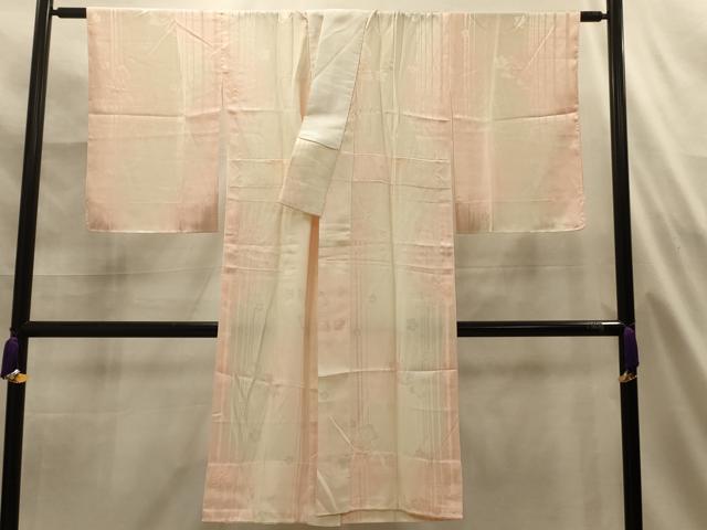 平和屋着物■長襦袢　袷　絞り　扇面花文　暈し染め　正絹　逸品　AABL4919sx