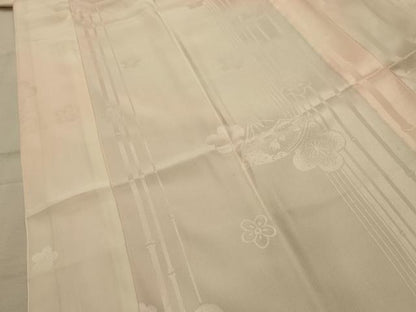 平和屋着物■長襦袢　袷　絞り　扇面花文　暈し染め　正絹　逸品　AABL4919sx