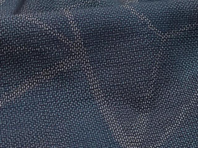 平和屋着物■上質な紬　幾何学文様　正絹　逸品　AABL4923sx