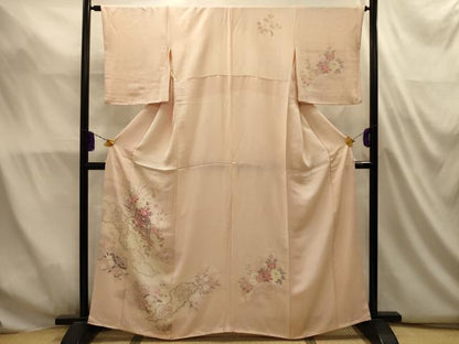 平和屋着物■訪問着　貝桶花文　暈し染め　正絹　逸品　AABL4924sx