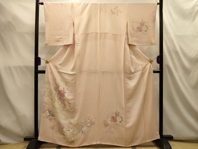 平和屋着物■訪問着　貝桶花文　暈し染め　正絹　逸品　AABL4924sx