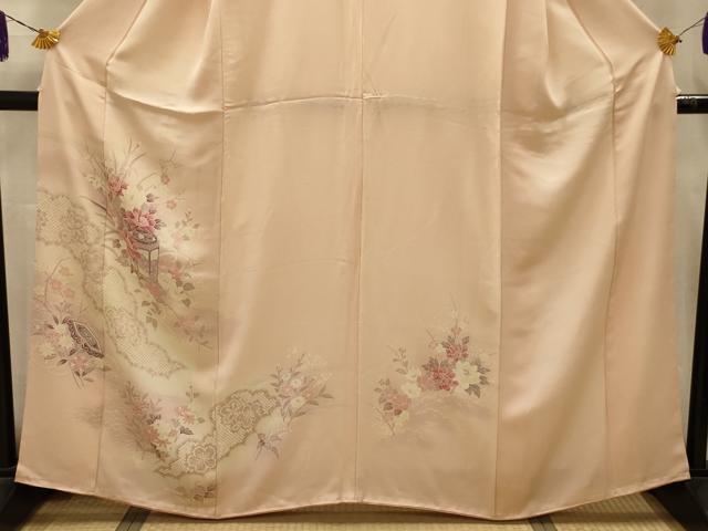 平和屋着物■訪問着　貝桶花文　暈し染め　正絹　逸品　AABL4924sx