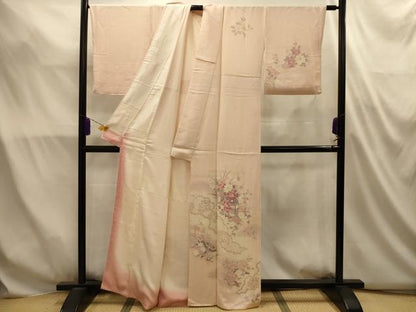 平和屋着物■訪問着　貝桶花文　暈し染め　正絹　逸品　AABL4924sx