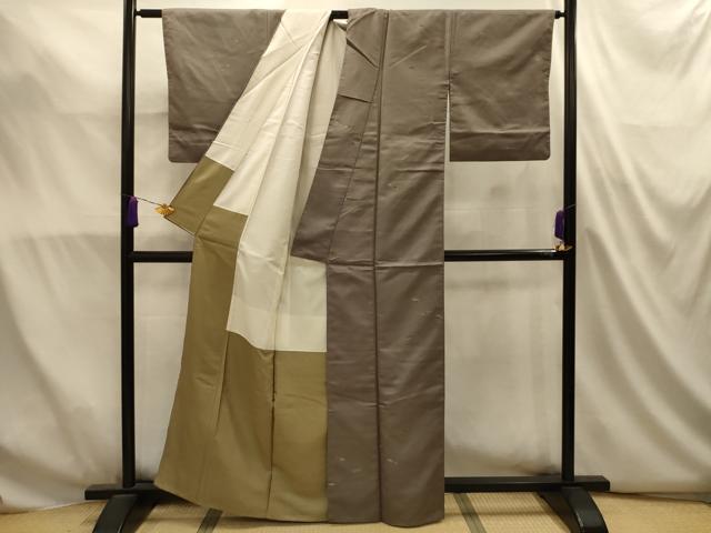 平和屋着物■上質な小紋　舞葉文　正絹　逸品　AABL4925sx