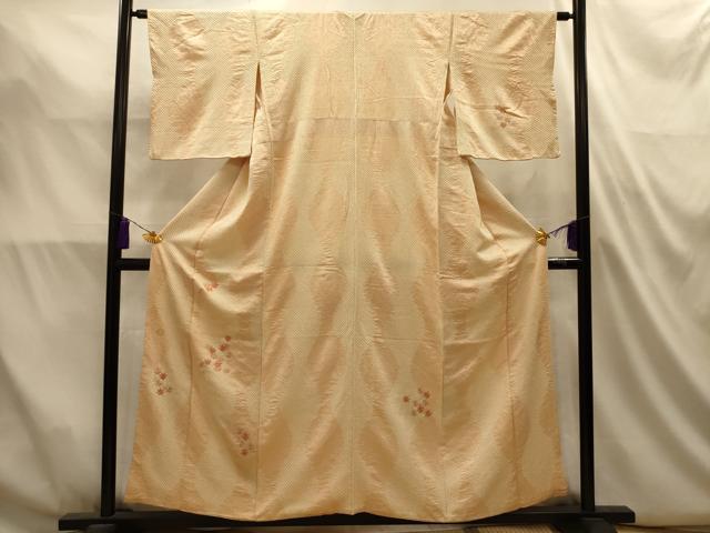 平和屋着物■訪問着　絞り　刺繍　立涌楓文　正絹　逸品　AABL4927sx