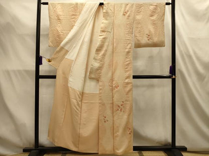 平和屋着物■訪問着　絞り　刺繍　立涌楓文　正絹　逸品　AABL4927sx