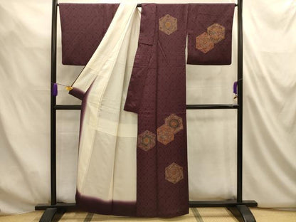 平和屋着物■訪問着　亀甲花文　金彩　正絹　逸品　AABL4931sx