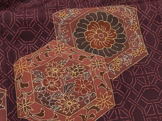 平和屋着物■訪問着　亀甲花文　金彩　正絹　逸品　AABL4931sx