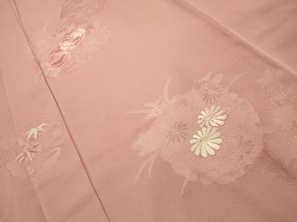 平和屋着物■訪問着　刺繍　雪輪花地紋　正絹　逸品　AABL4932sx