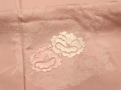 平和屋着物■訪問着　刺繍　雪輪花地紋　正絹　逸品　AABL4932sx