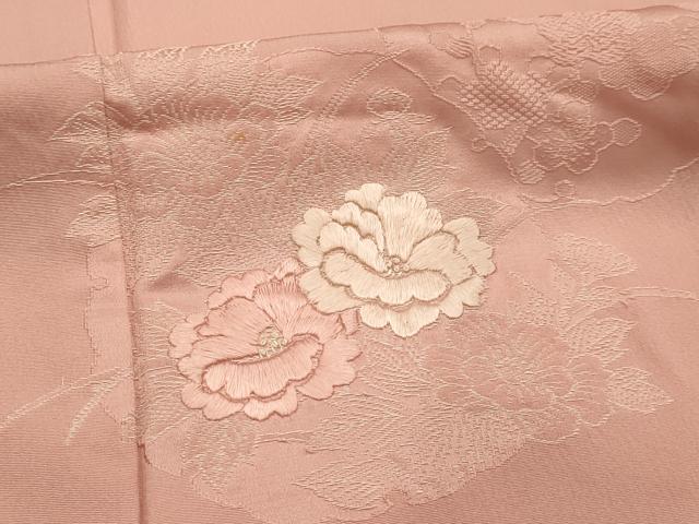 平和屋着物■訪問着　刺繍　雪輪花地紋　正絹　逸品　AABL4932sx