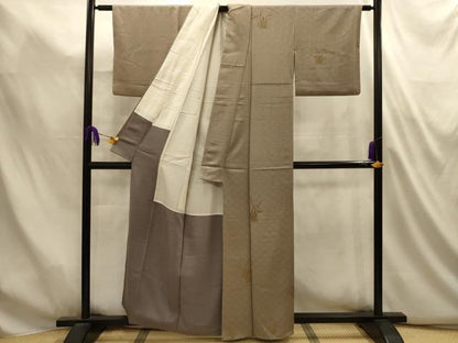 平和屋着物■訪問着　草花文　金彩　正絹　逸品　AABL4946sx