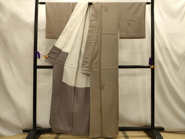 平和屋着物■訪問着　草花文　金彩　正絹　逸品　AABL4946sx