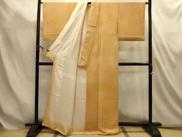 平和屋着物■上質な小紋　花鼓地紋　暈し染め　正絹　逸品　AABL4948sx