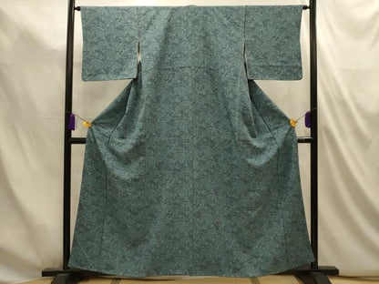 平和屋着物■上質な小紋　型染め　飛鳥風景文　正絹　逸品　AABL4950sx