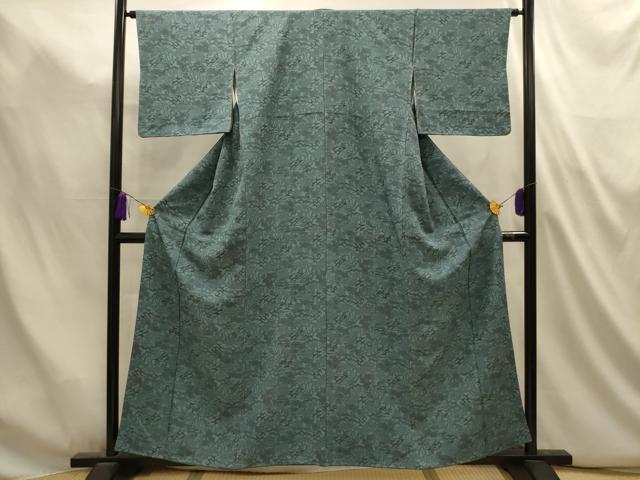 平和屋着物■上質な小紋　型染め　飛鳥風景文　正絹　逸品　AABL4950sx