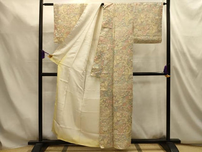 平和屋着物■上質な小紋　草花文　正絹　逸品　AABL4952sx