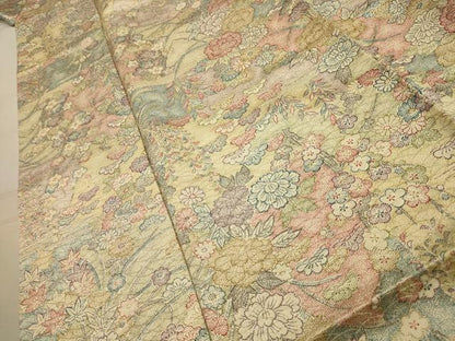 平和屋着物■上質な小紋　草花文　正絹　逸品　AABL4952sx