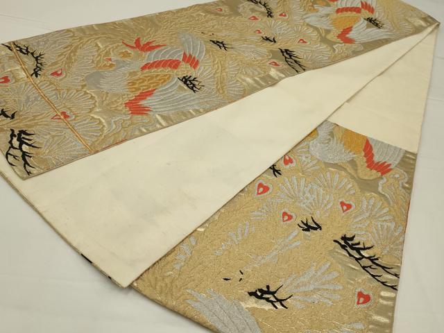 平和屋着物◎六通柄袋帯　鳳凰花文　金銀糸　正絹　逸品　AABL5014ou