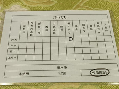 平和屋着物◎六通柄　本袋帯　枝牡丹　金糸　正絹　逸品　AABL5030ou