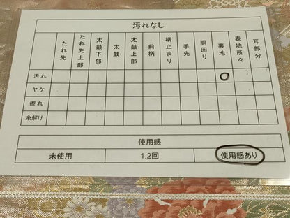 平和屋着物◎佐賀錦　六通柄袋帯　花鳥文　金糸　引箔　正絹　逸品　AABL5032ou