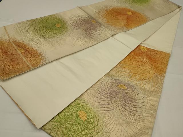 平和屋着物◎六通柄袋帯　乱菊　金糸　正絹　逸品　AABL5043ou