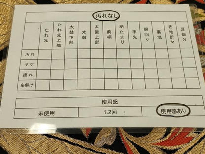平和屋着物◎六通柄　本袋帯　唐織　幾何学花文　黒地　金糸　AABL5051ou