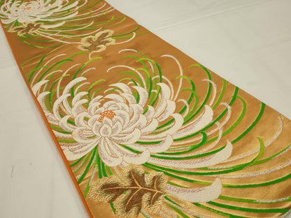 平和屋着物◎六通柄袋帯　唐織　乱菊　金銀糸　正絹　逸品　AABL5076ou