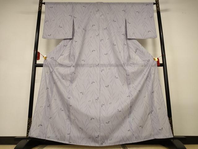 平和屋着物＊夏物　小紋　絽　舞蝶文　洗える着物　AABL5082jd