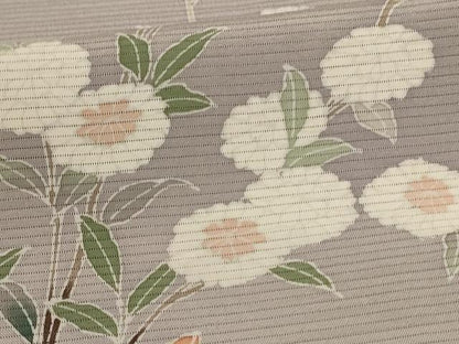 平和屋着物＊夏物　訪問着　絽　友禅　草花文　正絹　逸品　AABL5083jd