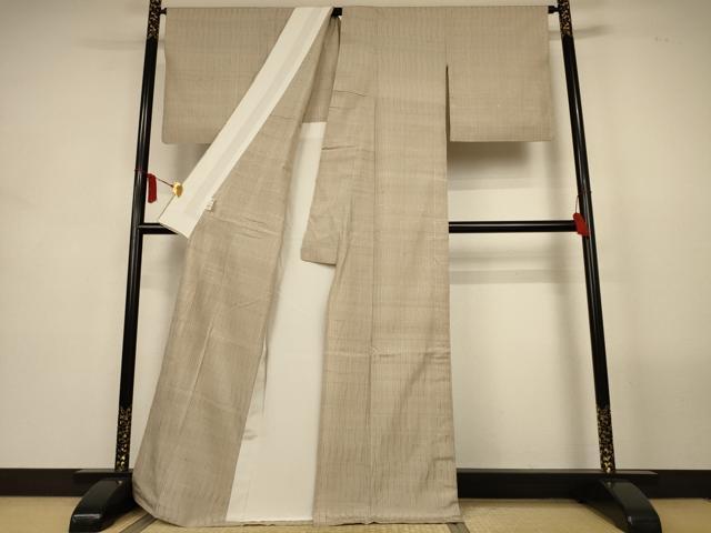 平和屋着物＊夏物　紗紬　霞文　正絹　逸品　AABL5084jd