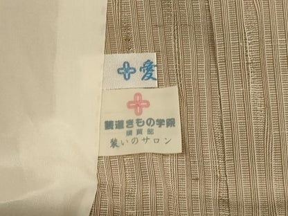 平和屋着物＊夏物　紗紬　霞文　正絹　逸品　AABL5084jd