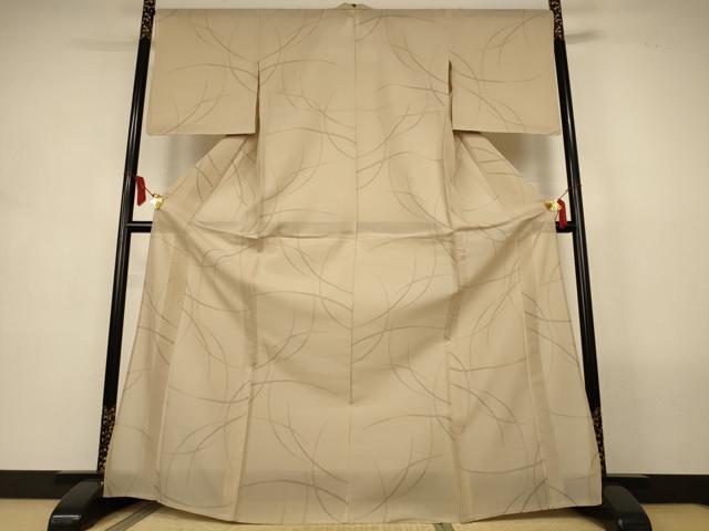 平和屋着物＊夏物　紗紬　芝文　ロング丈　正絹　逸品　AABL5086jd
