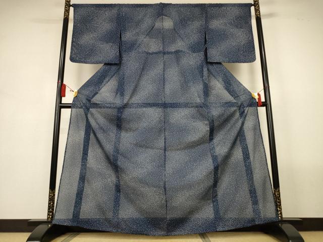 平和屋着物＊夏物　小紋　絽　霞文　洗える着物　未使用　AABL5087jd