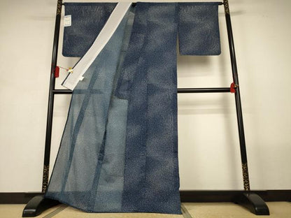 平和屋着物＊夏物　小紋　絽　霞文　洗える着物　未使用　AABL5087jd