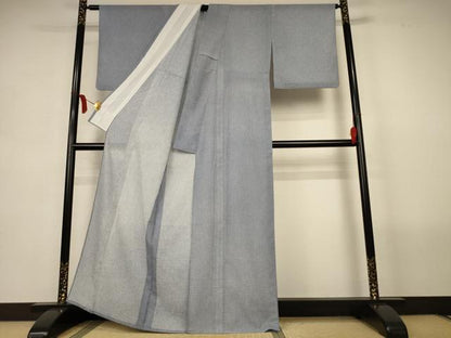平和屋着物＊夏物　江戸小紋　紗　麻の葉文様　洗える着物　AABL5088jd