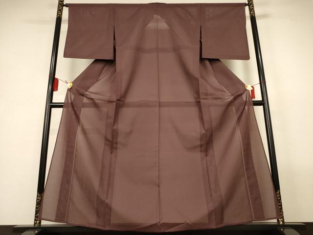 平和屋着物＊夏物　色無地　絽　赤褐色　正絹　逸品　未使用　AABL5090jd