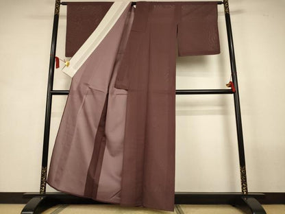 平和屋着物＊夏物　色無地　絽　赤褐色　正絹　逸品　未使用　AABL5090jd