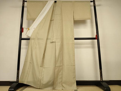 平和屋着物＊夏物　小紋　絽　抽象文様　さんび謹製　洗える着物　AABL5096jd