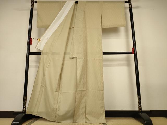 平和屋着物＊夏物　小紋　絽　抽象文様　さんび謹製　洗える着物　AABL5096jd