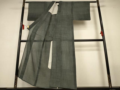 平和屋着物＊夏物　紗紬　霞文　正絹　逸品　AABL5100jd