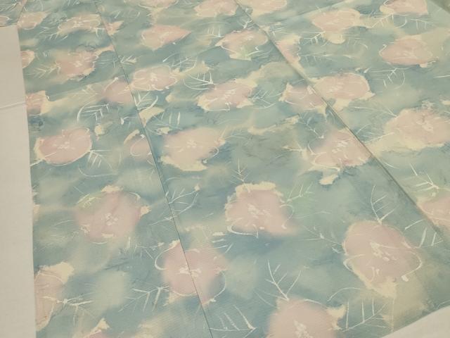 平和屋着物＊夏物　小紋　絽　舞花文　暈し染め　正絹　逸品　AABL5103jd